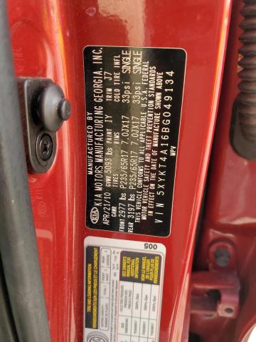 Photo 10 from auction – 2011 KIA SORENTO BA with VIN 5XYKT4A16BG049134
