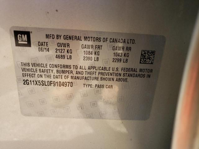 Photo 10 from auction – 2015 CHEVROLET IMPALA LS with VIN 2G11X5SL0F9104970