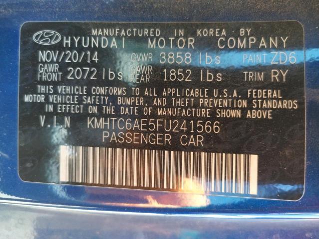 Photo 10 from auction – 2015 HYUNDAI VELOSTER T with VIN KMHTC6AE5FU241566