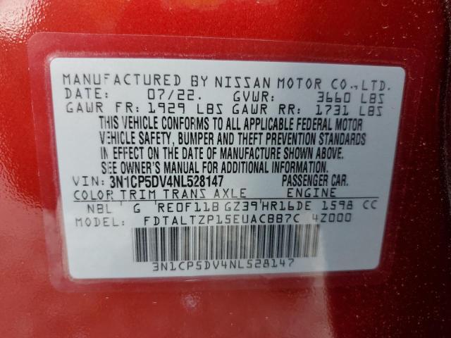 Photo 10 from auction – 2022 NISSAN KICKS SR with VIN 3N1CP5DV4NL528147
