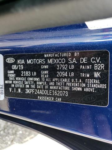Photo 10 from auction – 2020 KIA FORTE FE with VIN 3KPF24AD0LE162073