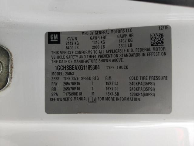 Photo 10 from auction – 2016 CHEVROLET COLORADO with VIN 1GCHSBEAXG1189304