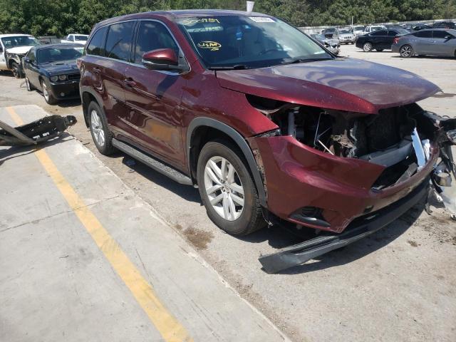 TOYOTA HIGHLANDER 2015 with VIN 5TDZARFH9FS009890 - Photo from auction
