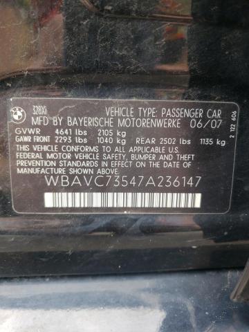 Photo 10 from auction – 2007 BMW 328 XI SUL with VIN WBAVC73547A236147