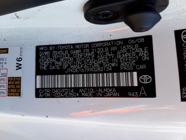 Photo 10 from auction – 2009 TOYOTA SCION TC with VIN JTKDE167X90282134