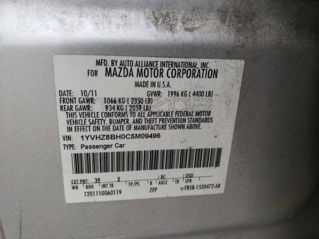 Photo 10 from auction – 2012 MAZDA 6 I with VIN 1YVHZ8BH0C5M09496