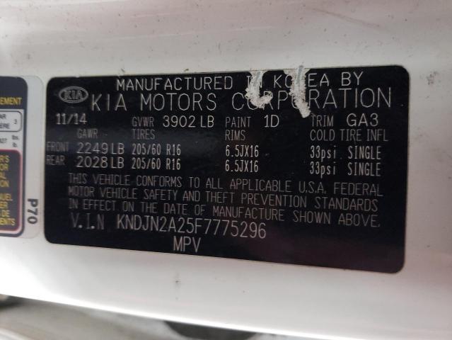 صورة رقم 10 من المزاد - 2015 KIA SOUL مع VIN KNDJN2A25F7775296