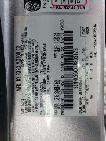 Photo 10 from auction – 2012 LINCOLN MKZ with VIN 3LNHL2GCXCR802173