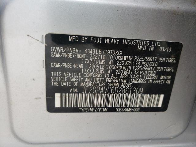 Photo 10 from auction – 2013 SUBARU XV CROSSTR with VIN JF2GPAVC6D2861309