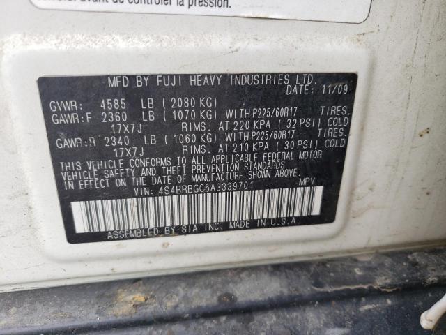 Снимка 10 от търг – 2010 SUBARU OUTBACK 2. с VIN 4S4BRBGC5A3339701