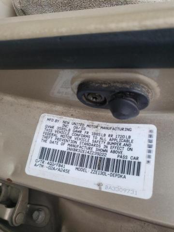 Photo 10 from auction – 2004 TOYOTA COROLLA CE with VIN 1NXBR32E14Z239222