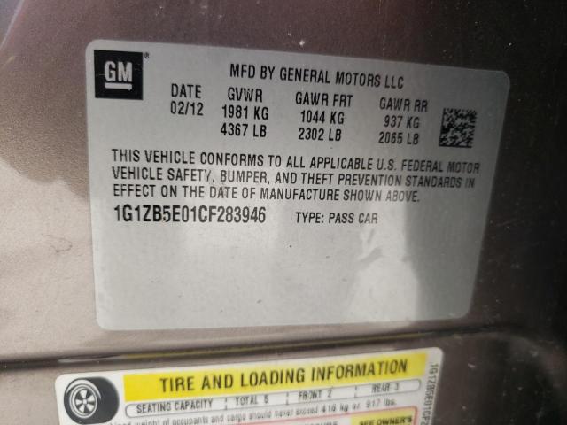 Photo 10 from auction – 2012 CHEVROLET MALIBU LS with VIN 1G1ZB5E01CF283946