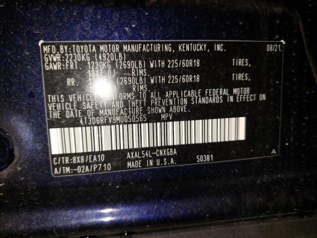 Photo 10 from auction – 2021 TOYOTA RAV4 LIMIT with VIN 4T3D6RFV9MU050565