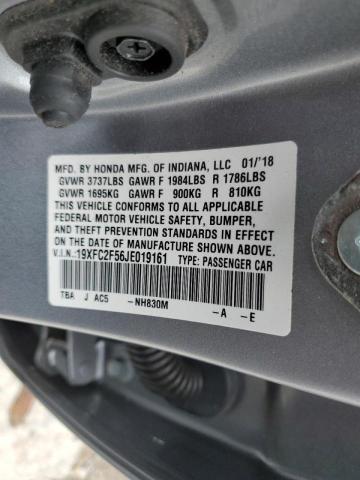 Photo 10 from auction – 2018 HONDA CIVIC LX with VIN 19XFC2F56JE019161