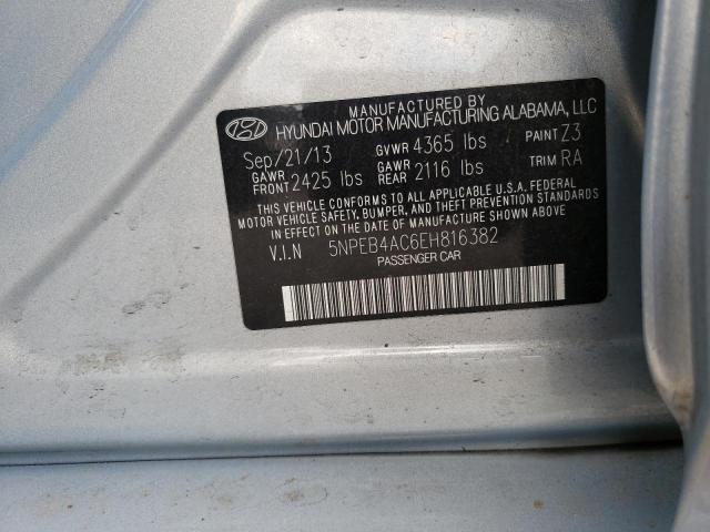 Photo 10 from auction – 2014 HYUNDAI SONATA GLS with VIN 5NPEB4AC6EH816382