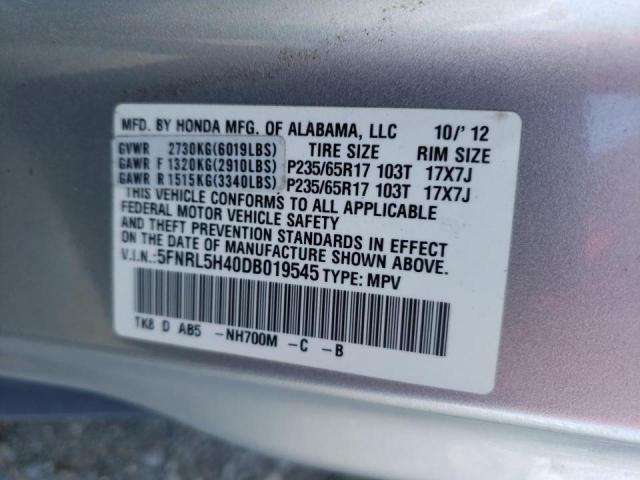 Photo 10 from auction – 2013 HONDA ODYSSEY EX with VIN 5FNRL5H40DB019545