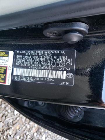 Photo 10 from auction – 2010 TOYOTA CAMRY BASE with VIN 4T1BF3EK3AU036287