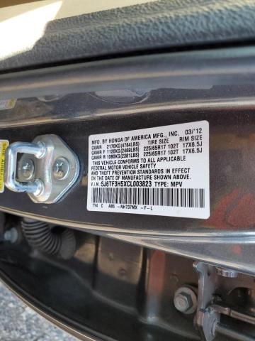 Photo 10 from auction – 2012 HONDA CROSSTOUR with VIN 5J6TF3H5XCL003823