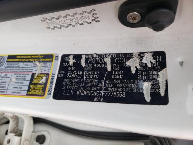 Photo 10 from auction – 2015 KIA SPORTAGE L with VIN KNDPBCAC7F7778668