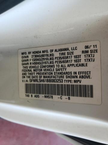 Photo 10 from auction – 2011 HONDA ODYSSEY EX with VIN 5FNRL5H61BB083253