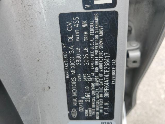 Photo 10 from auction – 2018 KIA FORTE LX with VIN 3KPFK4A74JE238417