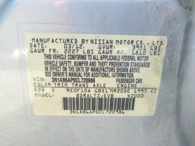 Photo 10 from auction – 2012 NISSAN SENTRA 2.0 with VIN 3N1AB6AP0CL720986