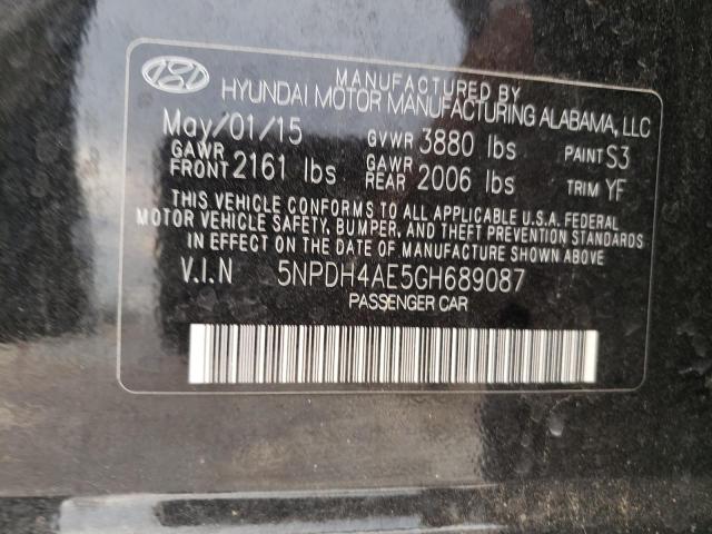 Photo 10 from auction – 2016 HYUNDAI ELANTRA SE with VIN 5NPDH4AE5GH689087