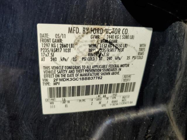Photo 10 from auction – 2011 FORD EDGE SE with VIN 2FMDK3GC1BBB37782