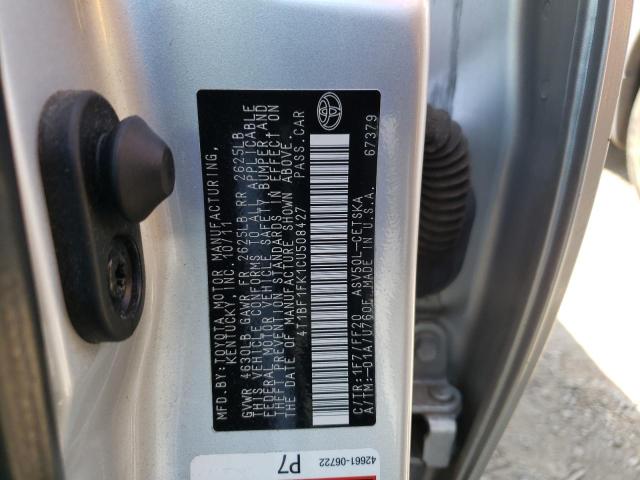 Photo 10 from auction – 2012 TOYOTA CAMRY BASE with VIN 4T1BF1FK1CU508427