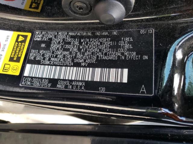 Photo 10 from auction – 2013 TOYOTA HIGHLANDER with VIN 5TDBK3EHXDS237634