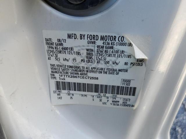 Photo 10 from auction – 2012 FORD F250 SUPER with VIN 1FT7X2B67CEC72558