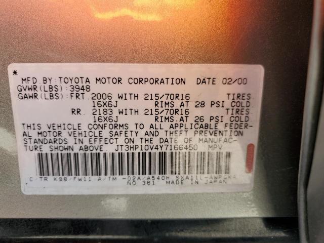 Photo 10 from auction – 2000 TOYOTA RAV4 with VIN JT3HP10V4Y7166450
