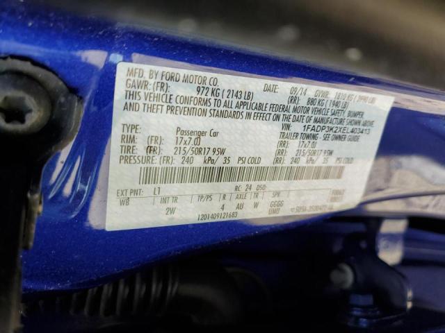Photo 10 from auction – 2014 FORD FOCUS SE with VIN 1FADP3K2XEL403413