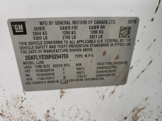 Photo 10 from auction – 2015 GMC TERRAIN SL with VIN 2GKFLYE38F6294769
