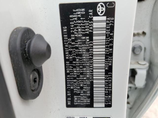 Photo 10 from auction – 2020 TOYOTA COROLLA LE with VIN 5YFEPRAE6LP109783