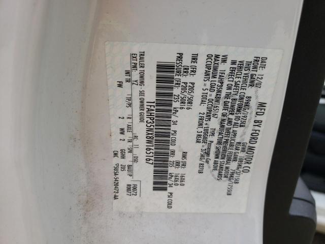 Photo 10 from auction – 2008 FORD FOCUS with VIN 1FAHP35NX8W165167