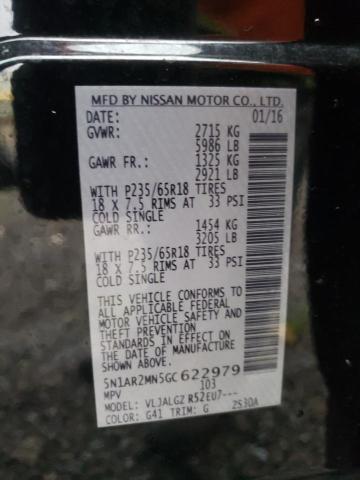 Photo 10 from auction – 2016 NISSAN PATHFINDER with VIN 5N1AR2MN5GC622979