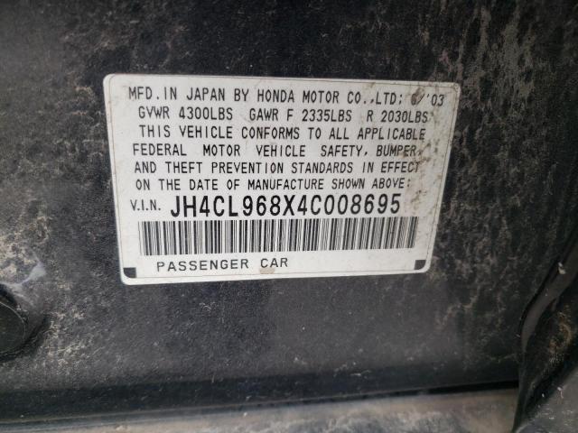 Photo 10 from auction – 2004 ACURA TSX with VIN JH4CL968X4C008695