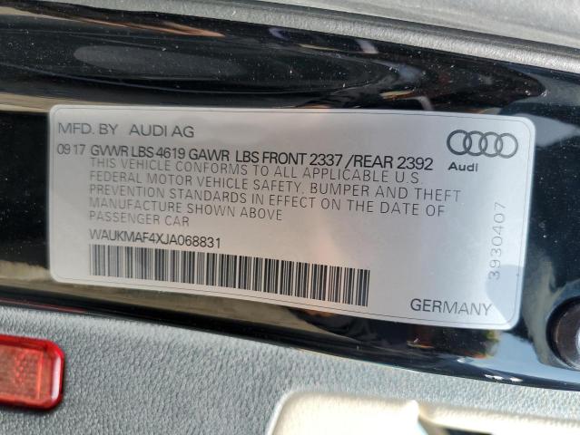 Photo 10 from auction – 2018 AUDI A4 PREMIUM with VIN WAUKMAF4XJA068831
