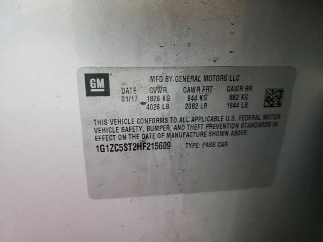Photo 10 from auction – 2017 CHEVROLET MALIBU LS with VIN 1G1ZC5ST2HF215609