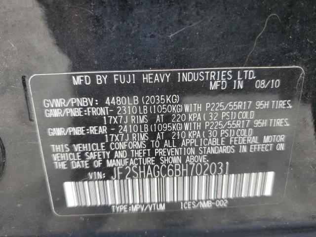 Photo 10 from auction – 2011 SUBARU FORESTER T with VIN JF2SHAGC6BH702031