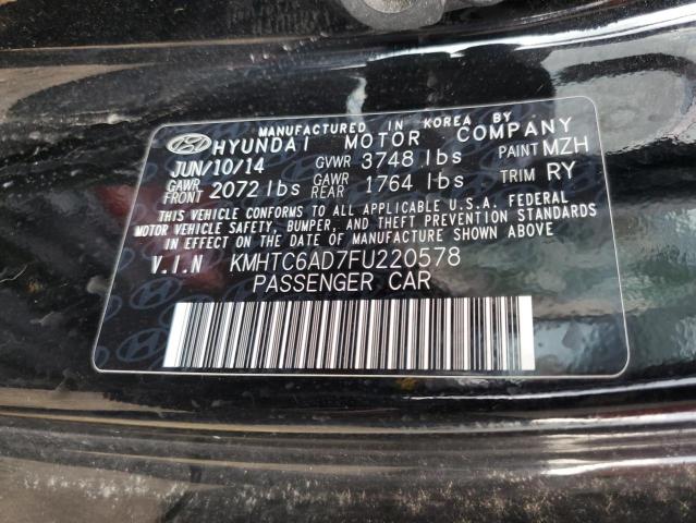 Photo 10 from auction – 2015 HYUNDAI VELOSTER with VIN KMHTC6AD7FU220578