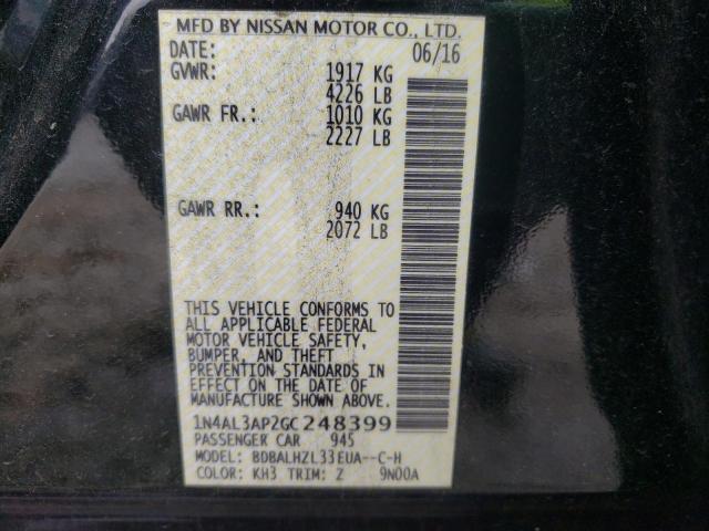 Photo 10 from auction – 2016 NISSAN ALTIMA 2.5 with VIN 1N4AL3AP2GC248399