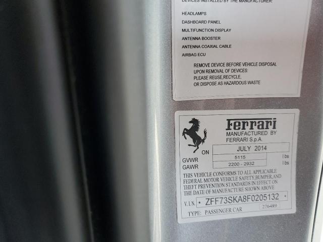 Photo 10 from auction – 2015 FERRARI FF with VIN ZFF73SKA8F0205132