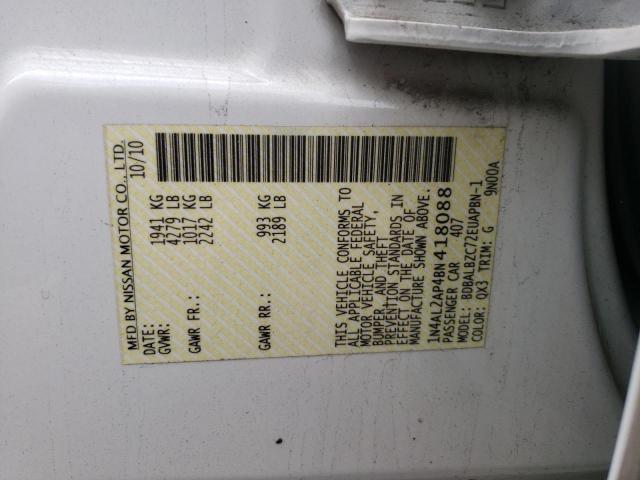 Photo 10 from auction – 2011 NISSAN ALTIMA BAS with VIN 1N4AL2AP4BN418088
