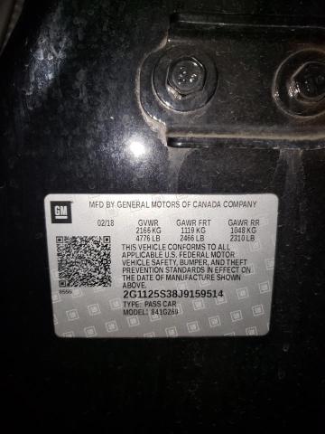 Photo 10 from auction – 2018 CHEVROLET IMPALA PRE with VIN 2G1125S38J9159514