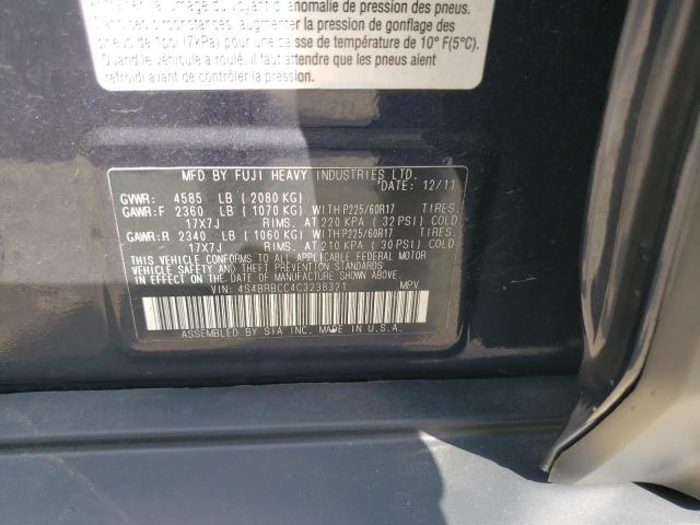 Photo 10 from auction – 2012 SUBARU OUTBACK with VIN 4S4BRBCC4C3238321