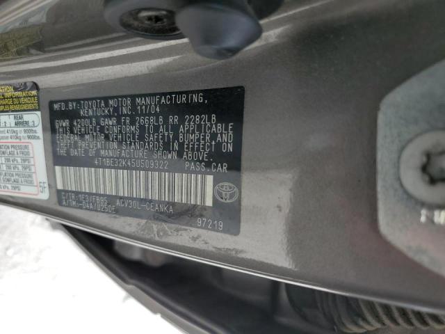 Photo 10 from auction – 2005 TOYOTA CAMRY LE with VIN 4T1BE32K45U509322