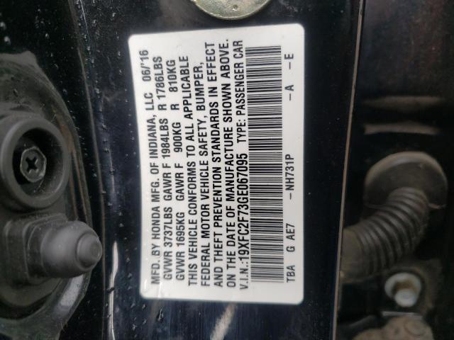 صورة رقم 10 من المزاد - 2016 HONDA CIVIC EX مع VIN 19XFC2F73GE067095