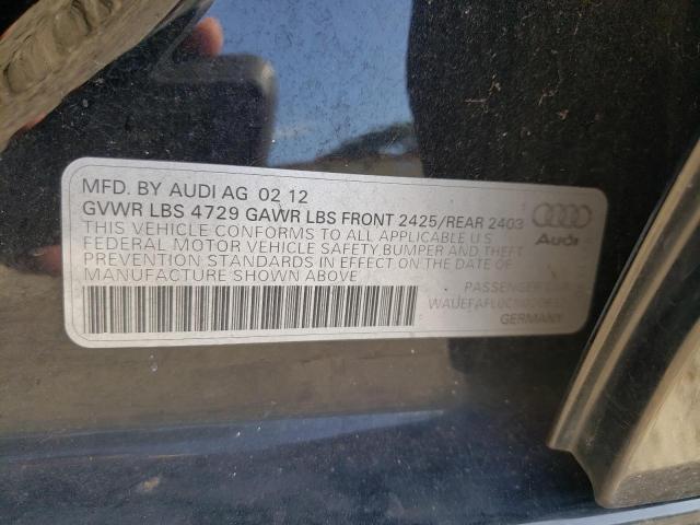 Photo 10 from auction – 2012 AUDI A4 PREMIUM with VIN WAUEFAFL0CN020832